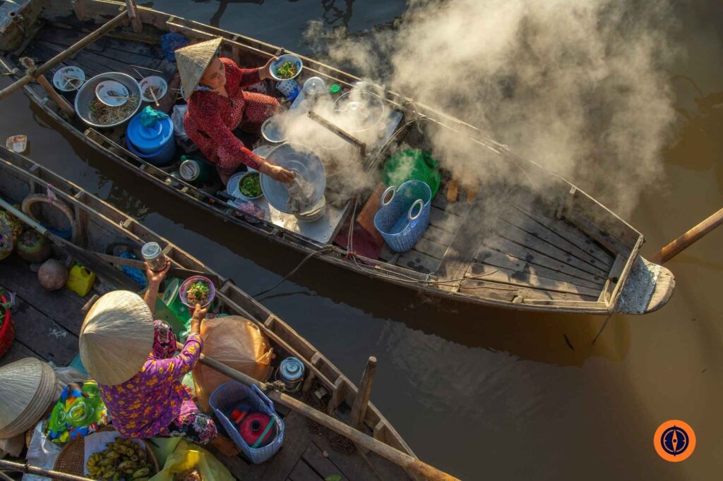 Vietname floating boats