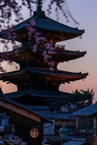 Five-Storied Pagoda at Twilight in Kyoto