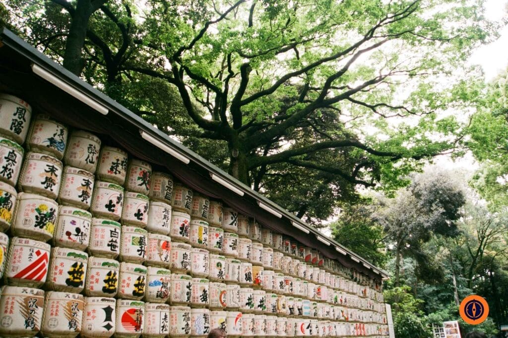 Barrels of Sake at Meiji Shrine