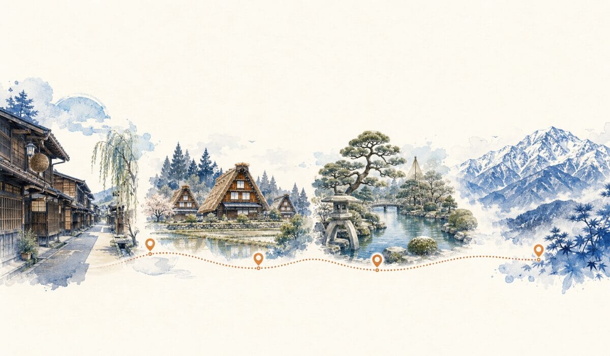Illustrated 12-day Japan itinerary through Takayama, Shirakawa-go and Kanazawa