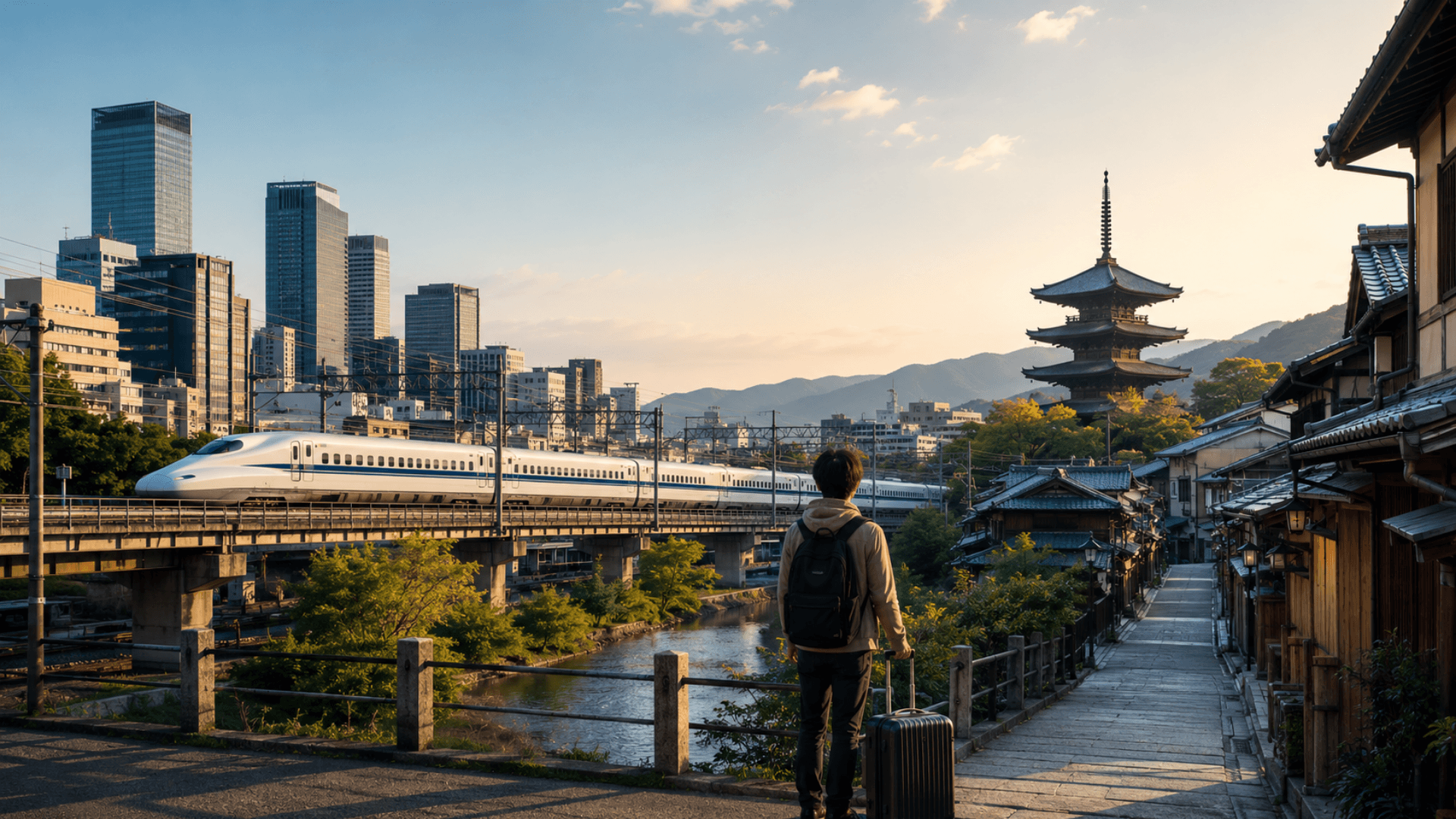 Tokyo and Kyoto route comparison connected by a Shinkansen journey