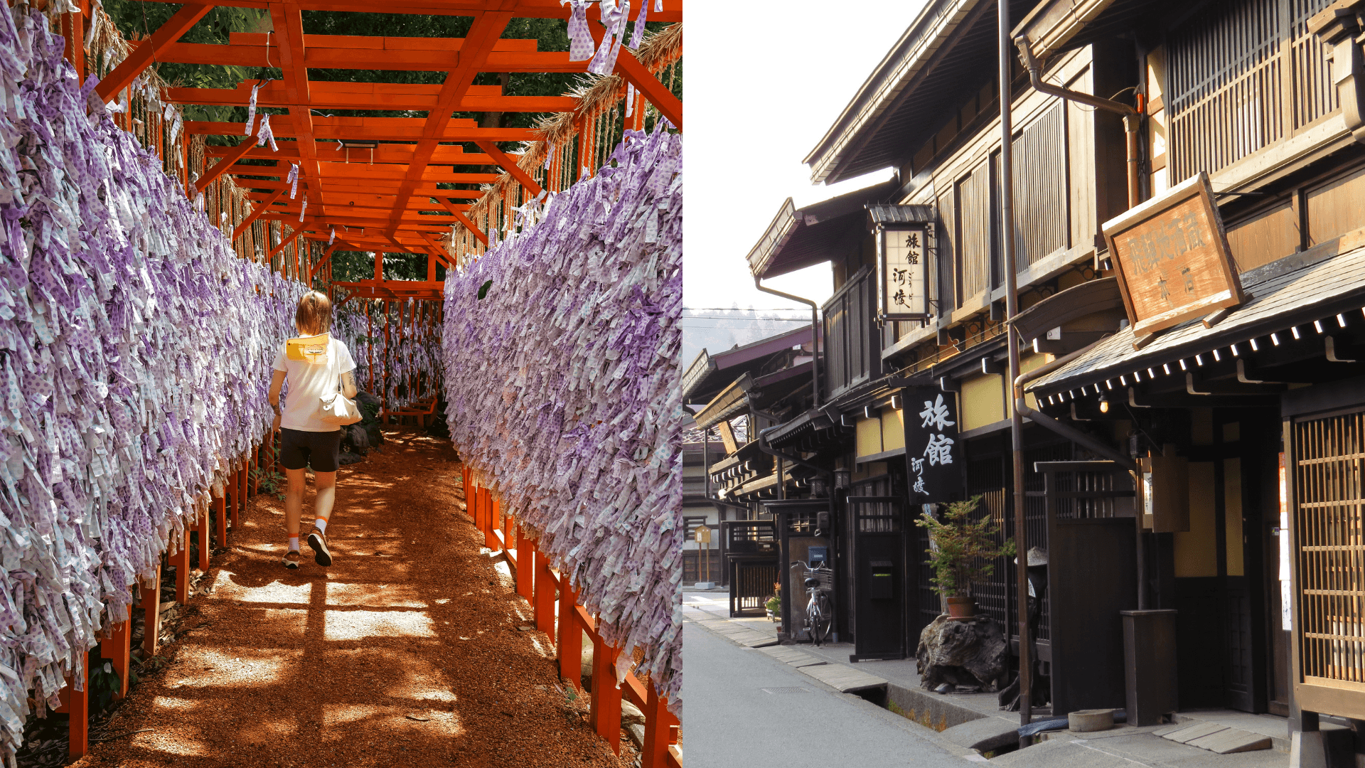 Vibrant Shrine Walkway with Omikuji in Kanazawa and Takayama town